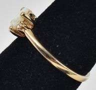 Angelic 14K Yellow Gold Opal Gemstone and Diamond Ring