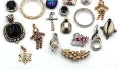 Vintage 925 sterling silver group lot of charms pendants