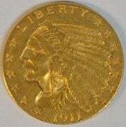 Lovely 1911 US $2.50 Indian Gold Piece. Flashy