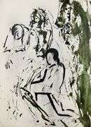 Highly Collectible and Rare Salvador Dali Original Lithograph from the 'Biblia Sacra' Suite