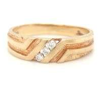 Useful 14k YG Band/Ring with Diamonds