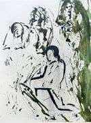 Highly Collectible and Rare Salvador Dali Original Lithograph from the 'Biblia Sacra' Suite