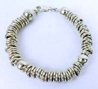 Heave Sterling Rondelles & Beads Bracelet