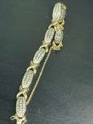 CERTIFIED 14K YELLOW AND WHITE GOLD DIAMOND BRACELET