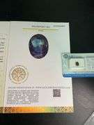 CERTIFIED AND SEALED NATURAL BLUE SAPPHIRE, 1.02 CARAT