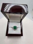 Genuine Emerald & Platinum Ring