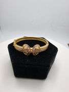 Handcrafted 18kt Gold Bangle with 8ctw of Pave & Baguette Diamonds – 37.7g of Solid Gold, 2.5” Diame