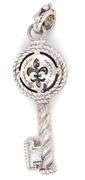 Judith Ripka cubic zirconia key motif charm pendant