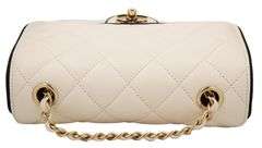 Chanel White and Black Lambskin Mini Graphic Frame Flap Bag
