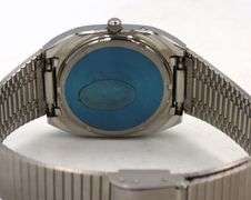 Ricoh day date quartz black dial square watch