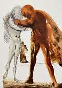 Highly Collectible and Rare Salvador Dali Original Lithograph from the 'Biblia Sacra' Suite