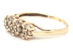 10kt Yellow gold champagne diamond ring
