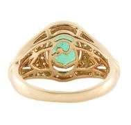 Effy 1.75ct Emerald and 0.50ctw Diamond Frame Ring in 14K