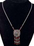 Beaded Necklace in Sterling Silver