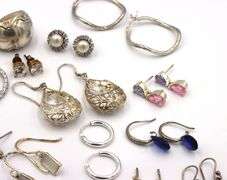 Group lot of Vintage 925 sterling silver earrings