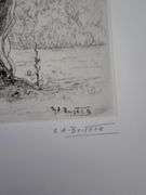 Very rare Remarkabe eoriginal etching hand signed by S.A. Boisecq