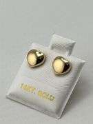 14KT Yellow Gold Puffy Heart earrings Studs