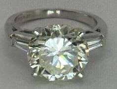 6.15 ct Round Brilliant Cut Platinum Diamond Ring