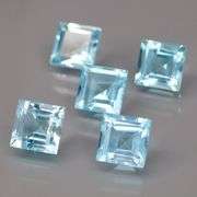 Matched! 5 piece 11.16ct full fire sky blue Topaz set