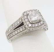 Perfect, Certified Earth Mined Diamond Halo Engagement Ring