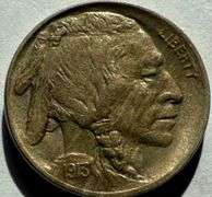 1913 Raised Mound BU Buffalo Nickel