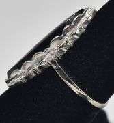 Striking 10K White Gold Black Onyx Gemstone Ring