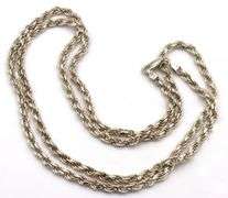 925 Sterling silver rope chain necklace
