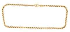 14kt Yellow gold Rolo link anklet