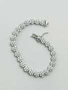 925 Sterling CZ Cluster Eternity Tennis Bracelet