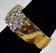 CZ Gemstone Ring in Vermeil Sterling Silver