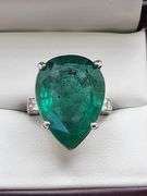 WOW! Breathtaking Zambia 19.7 ctw Emerald Ring