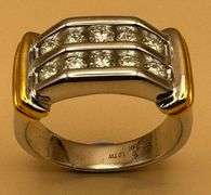 14K Two-Tone Wedding Band of 1.50ct