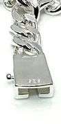 Strong 30.4 Gram 14 Kt White Gold Plate Curb Link Bracelet