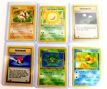 6 Pokémon 1999 1st Edition Trade Cards