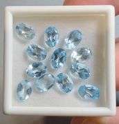Matched! 10 piece 11.20ct glittering sky blue Topaz set