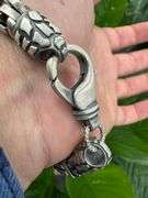 8 Inch Oxidized 925 Sterling Silver Byzantine Bracelet 9mm