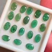 7.25ct 18 piece Zambian Emerald set