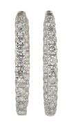 10.0ctw Round Diamond Inside Out Hoop Earrings in 14K