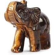 Tiger’s Eye Hand-Carved Elephant Natural Stone