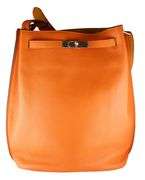 Hermes So Kelly 26 Orange Togo Leather Shoulder Bag