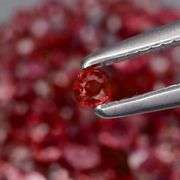 Untreated! Rare color! 3.96ct Imperial red Sapphire set!!!