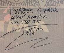 "express glamour" Extremely Collectible Jozza 'One of a kind' Mixed Media on Canvas very large