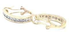 14kt Yellow gold 1ctw J diamond hoop earrings
