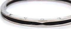 18kt White gold B zero 1 style black ceramic bangle bracelet