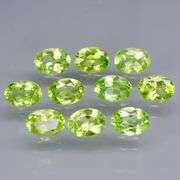Oval cut! Untreated! Matched! 7.76ct Peridot set!