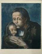 Original Lithograph from Picasso Les Bleus de Barcelona Picasso 1963 Portfolio