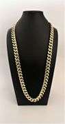 Huge 208.3 Grams 14 Kt Gold Plated Curb Link Necklace