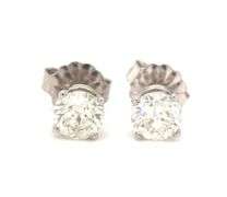 14kt White gold 0.52ctw diamond stud earrings