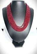 Beautiful Mined From The Earth 6 Strand 369 Cttw Natural Ruby Necklace