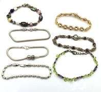 Vintage 925 sterling silver group lot of 7 bracelets